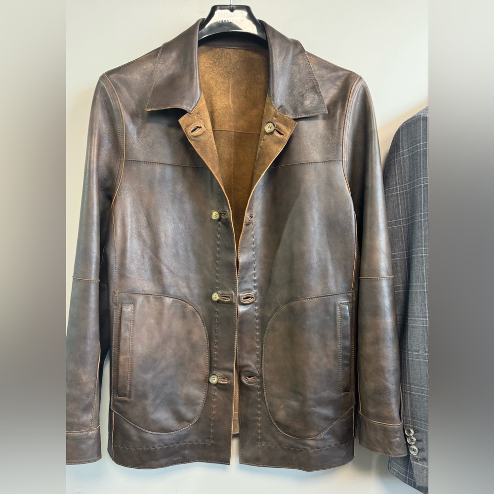 Missani Le Collezioni leather/Suede Reversible Jacket